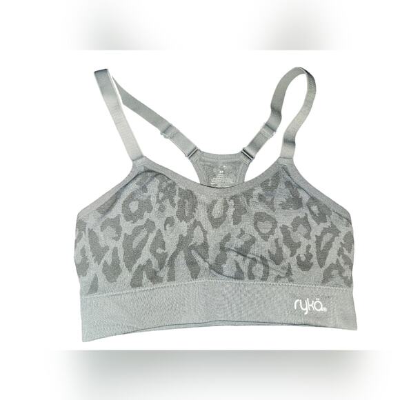 *5 for $25* RYKA Gray Leopard  Racer Back Lightly Padded Sports Bra Size Small‎ - Picture 4 of 7